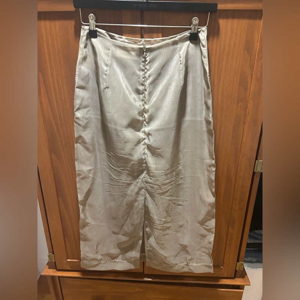 The Frankie Shop Beige Sheer Maxi Skirt - Picture 8 of 8